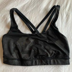 Lululemon "Energy" Sports Bra, Black Floral